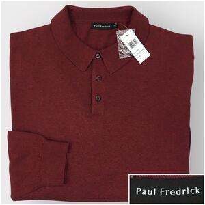 NEW! PAUL FREDRICK Mens Pullover Sweater Size‎ 2XL Silk Cotton Cashmere